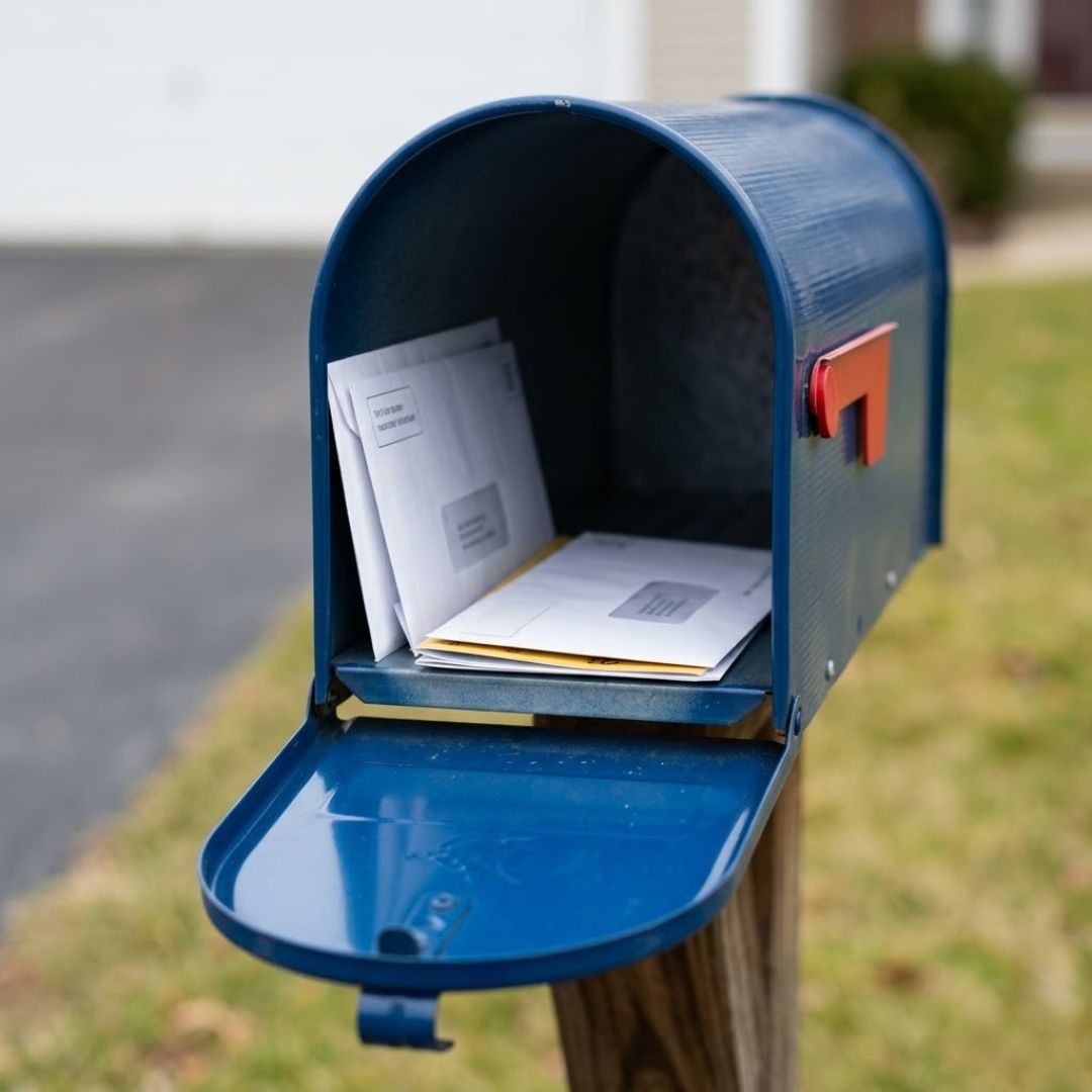 open mailbox with mail in it