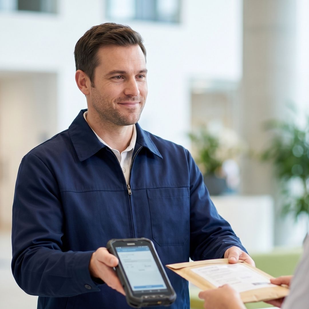handing over medical documents