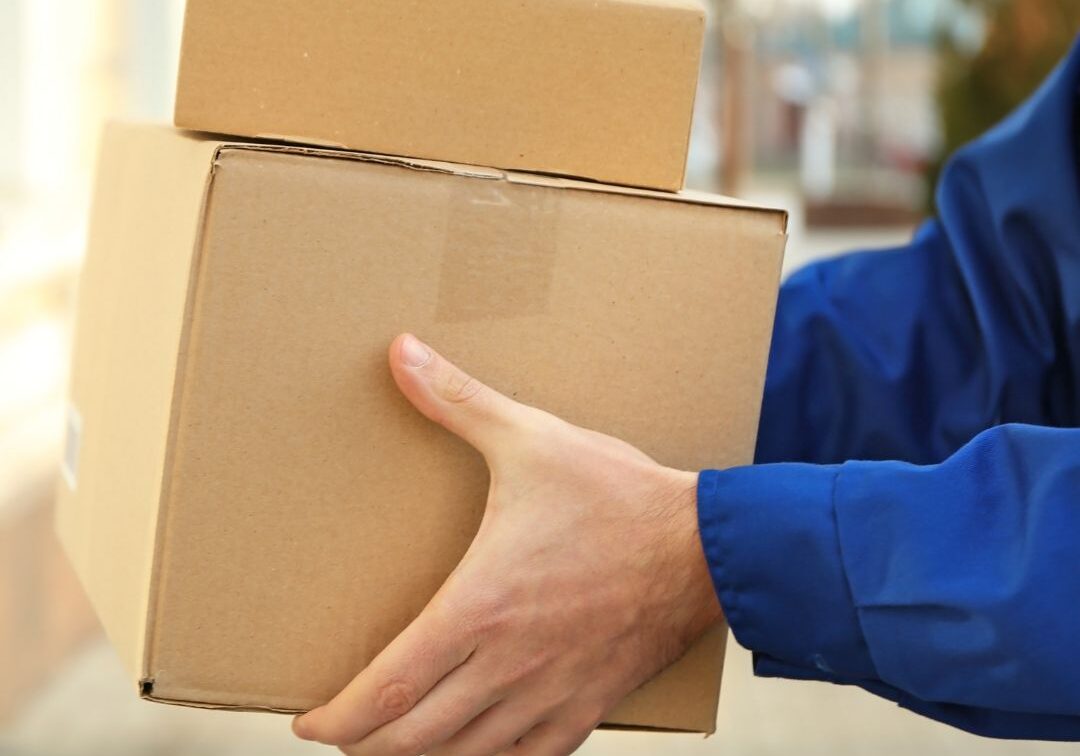 Person delivering packages.